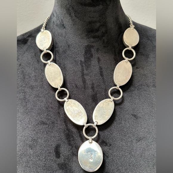 Vintage Joe Piaso Jr.-Gorgeous Buffalo Turquoise/Sterling Pendant Necklace. - Picture 3 of 4